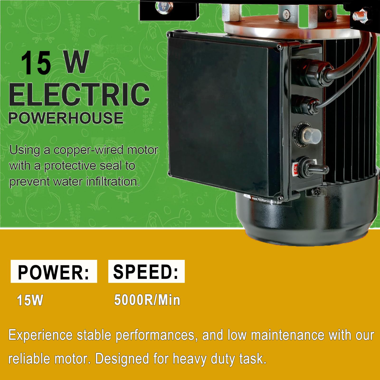 Macchina elettrica di spennatura, sistema di rimozione della piuma 5000RPM per pollame e piccoli uccelli