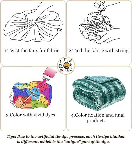 Miniatura 6 de NEWCOSPLAY Manta de piel sintética súper suave para sofá, manta cálida de felpa cálida para sofá y cama (verde azulado, manta (50 x 60 pulgadas)