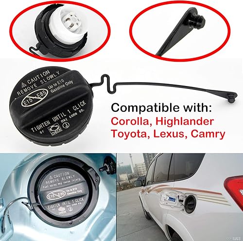 Miniatura 7 de 77300-06040 Tapa de gasolina, conjunto de tapa de depósito de combustible LIYYOO compatible con Toyota, Lexus, 4Runner, Avalon, Camry, Corolla,