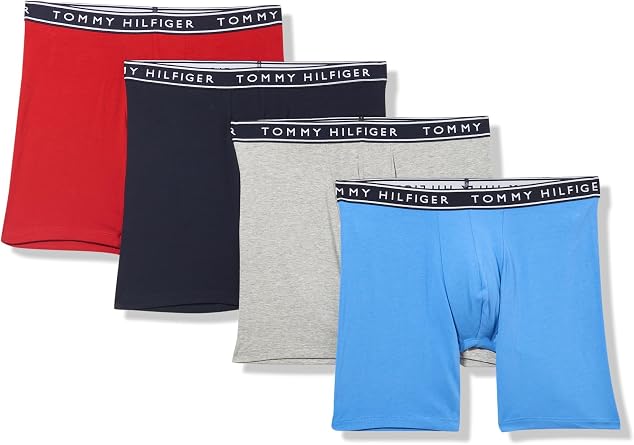 Tommy Hilfiger Mens Cotton Stretch 4-Pack Boxer Brief