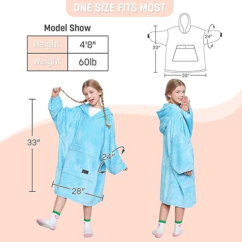 Miniatura 66 de Catalonia Rainbow Cat Oversized Blanket Hoodie Sweatshirt for Kids, Wearable Fleece Pullover with Large Front Pocket, Teen Boys Girls Gift