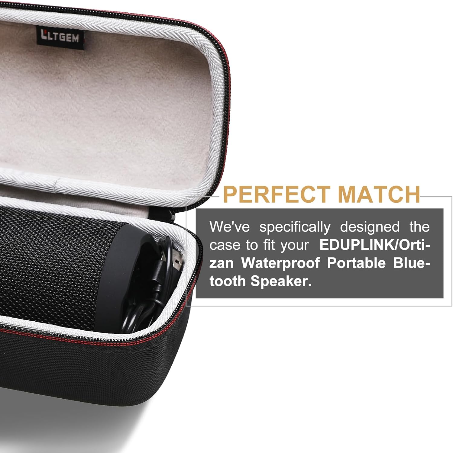 LTGEM Case for EDUPLINK/Ortizan Waterproof Portable Bluetooth IPX7 Speaker, Hard Storage Travel Protective Carrying Bag - Image 2