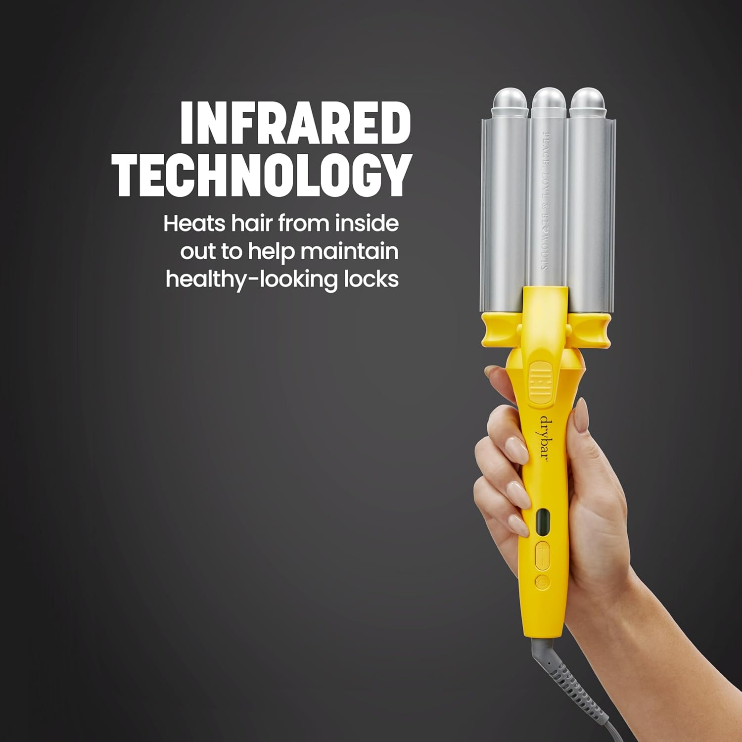 Drybar The Mixologist Interchangeable Styling Iron – One Tool, Three Styles – Reduces Frizz, Adds Shine – Curling Iron – Hair Curling Wand - Image 2