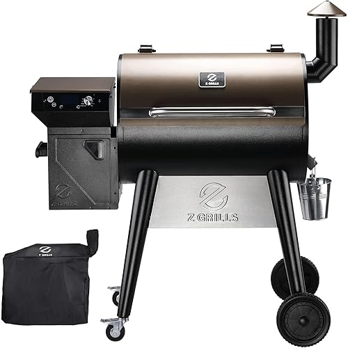 Z GRILLS 2025 Upgrade 8-in-1 Electric Wood Pellet Grill & Smoker with PID V3.0 Controller, LCD, 697 Sq In, Dual-Wall Insulation, Meat Probes, Easy Hopper Clean-out & Grill Cover
