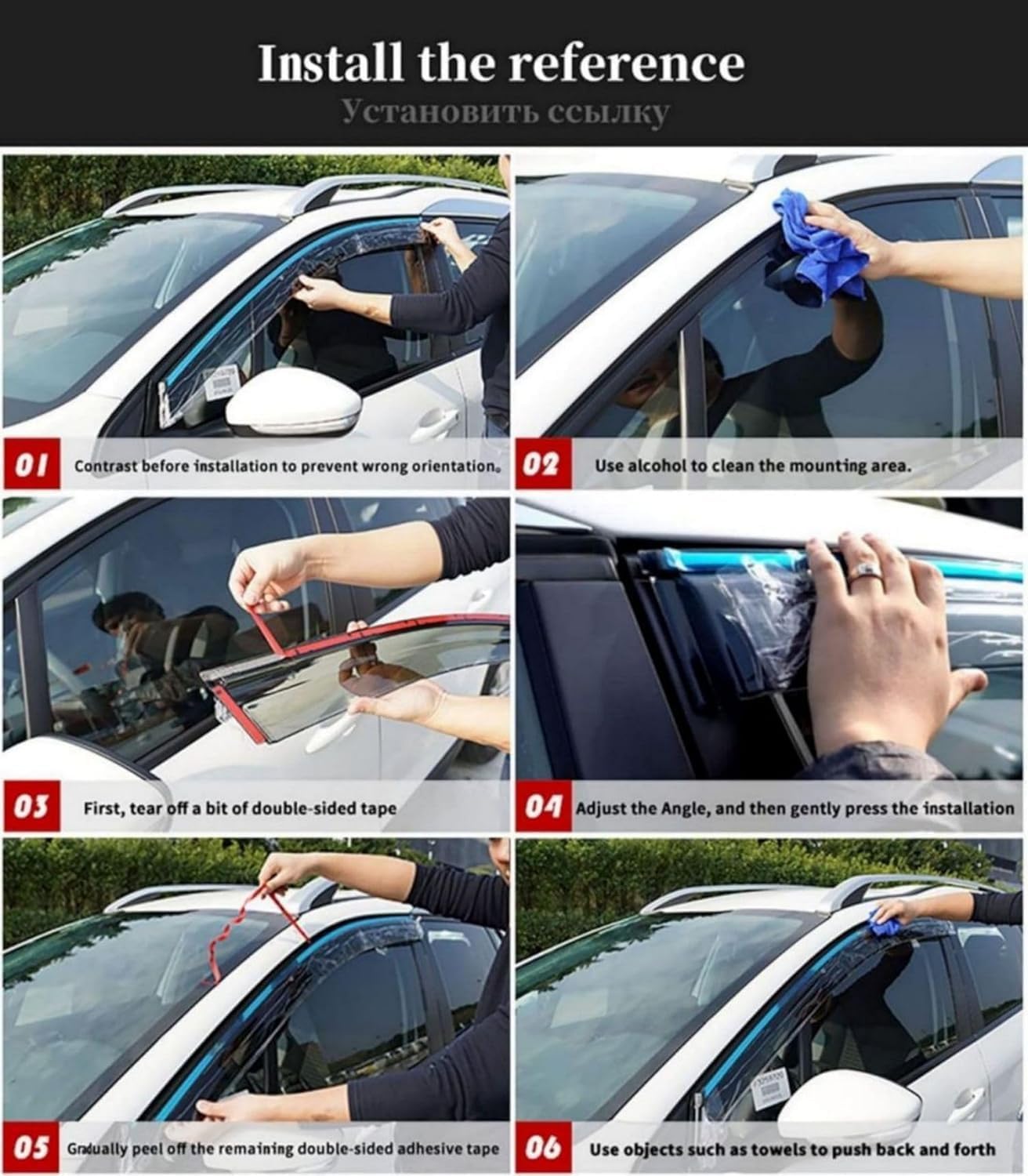 4pcs Car Wind Deflectors for Toyota Noah MK3-R80 2014-2019 2020 2021, Shields Visors Wind Rain Deflectors Side Window Deflectors, Car Accessories