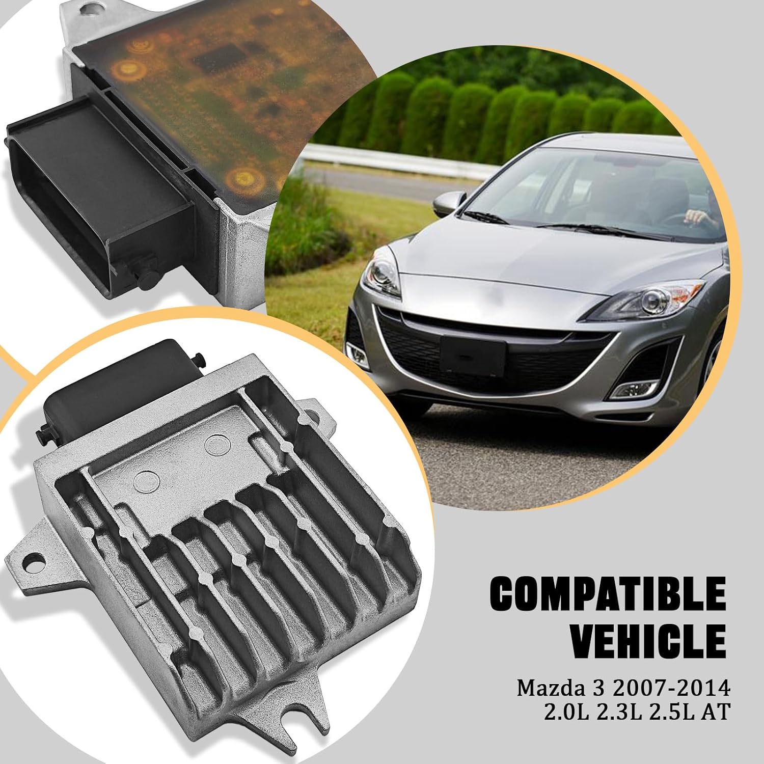 Transmission Control Module LFAE-18-9E1D, Tested Programmed TCM Start Plug N Play Compatible with Mazda 3 2007-2014 2.0L 2.3L 2.5L, With "LFAE" Transmission Control Module LFAE-18-9E1A LFAE-18-9E1B