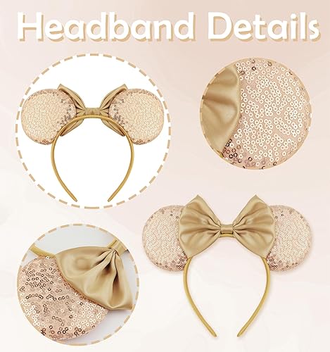 Miniatura 114 de Diadema con orejas de ratón de Minnie de leopardo, decoración de fiesta, diadema de orejas de ratón para disfraz de Halloween, accesorios para el 2