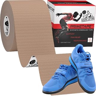Nordic Lifting Kinesiology Tape 1p - Beige Bundle with Shoes Megin Size 8.5 - Blue