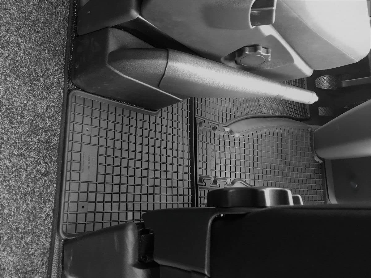 F905274 Tappetini su Misura per Auto in gomma Antiscivolo Compatibile con T6.1 Transporter/Caravelle/Multivan 2/3 posti 2019-2021+ TUNNEL