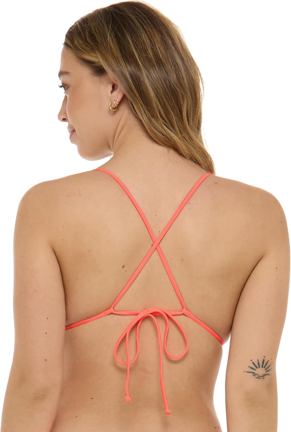 Body Glove Women's Ashlyn Triangle Slider Bikini Top – Clean Finish, Beaded Loop Detail, 2-Way Tie Back