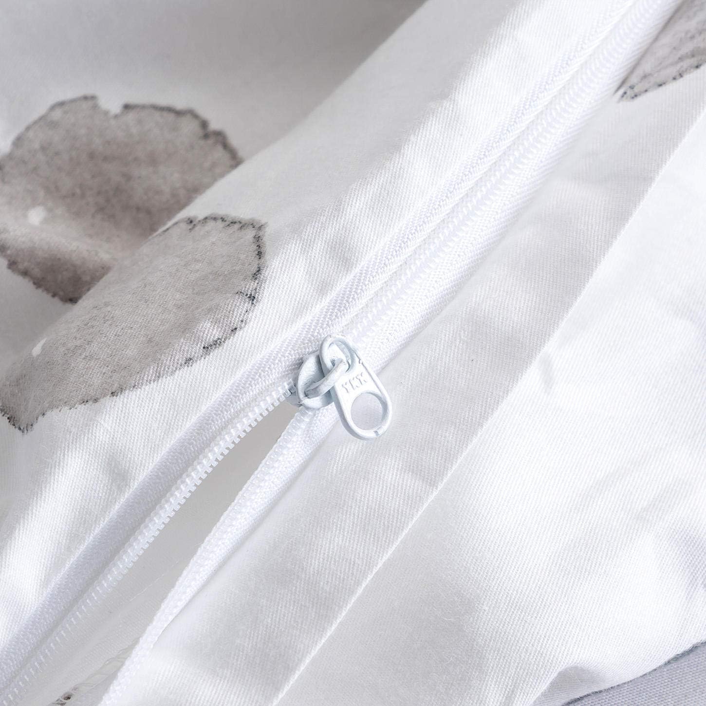 SUSYBAO White Polka Dot Duvet Cover King 100% Cotton 3 Pcs Set 1 Modern Grey Circle Print Duvet Cover with Zipper Ties 2 Pillowcases Classic Geometric Polka Dots Bedding Set Soft - Image 5