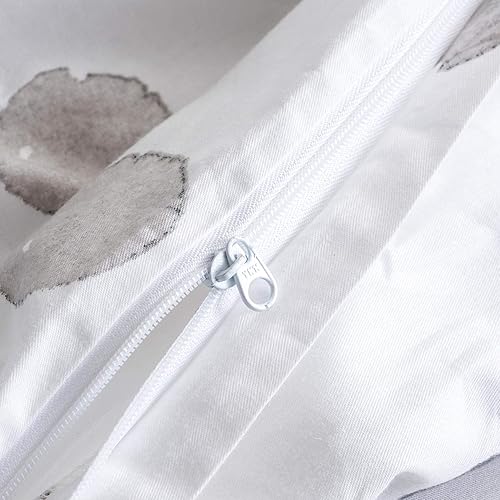 Miniatura 5 de Susybao - Juego de funda de plumón de 3 piezas 100% algodón natural. Tamaño King Queen Juego de ropa de cama estampada en colores. 1 funda de plumón