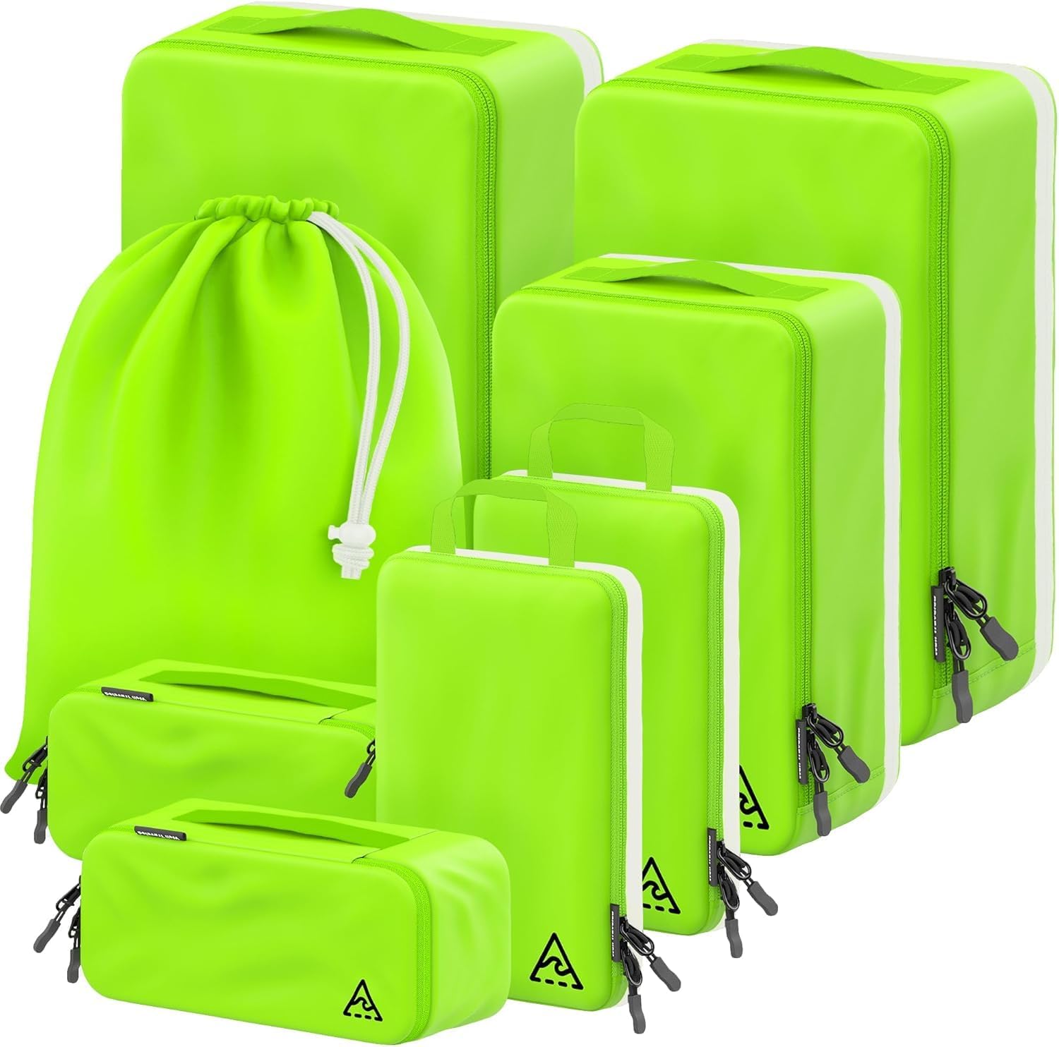 8-Piece Luxury Compression Packing Cubes & Bags for Travel – Maximize Space in Luggage with HybridMax Double-Capacity Design, 50 Luggage Tags, Deluxe Set, Lifetime Satisfaction Suitcase Organizer Bags