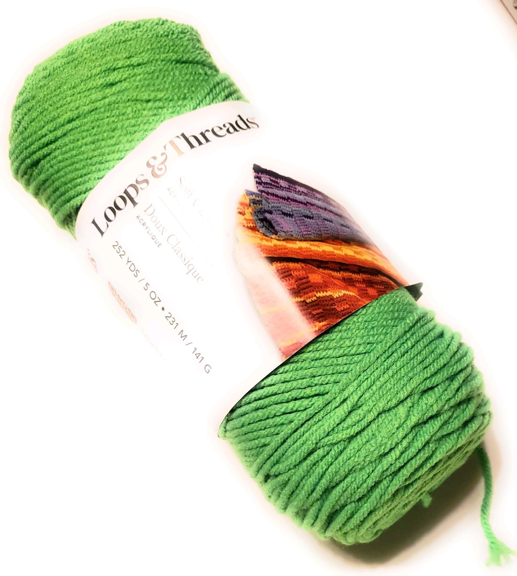 Soft Classic Neon Yarn by Loops & Threads - 252 Yards - Medium (4) - Limeade