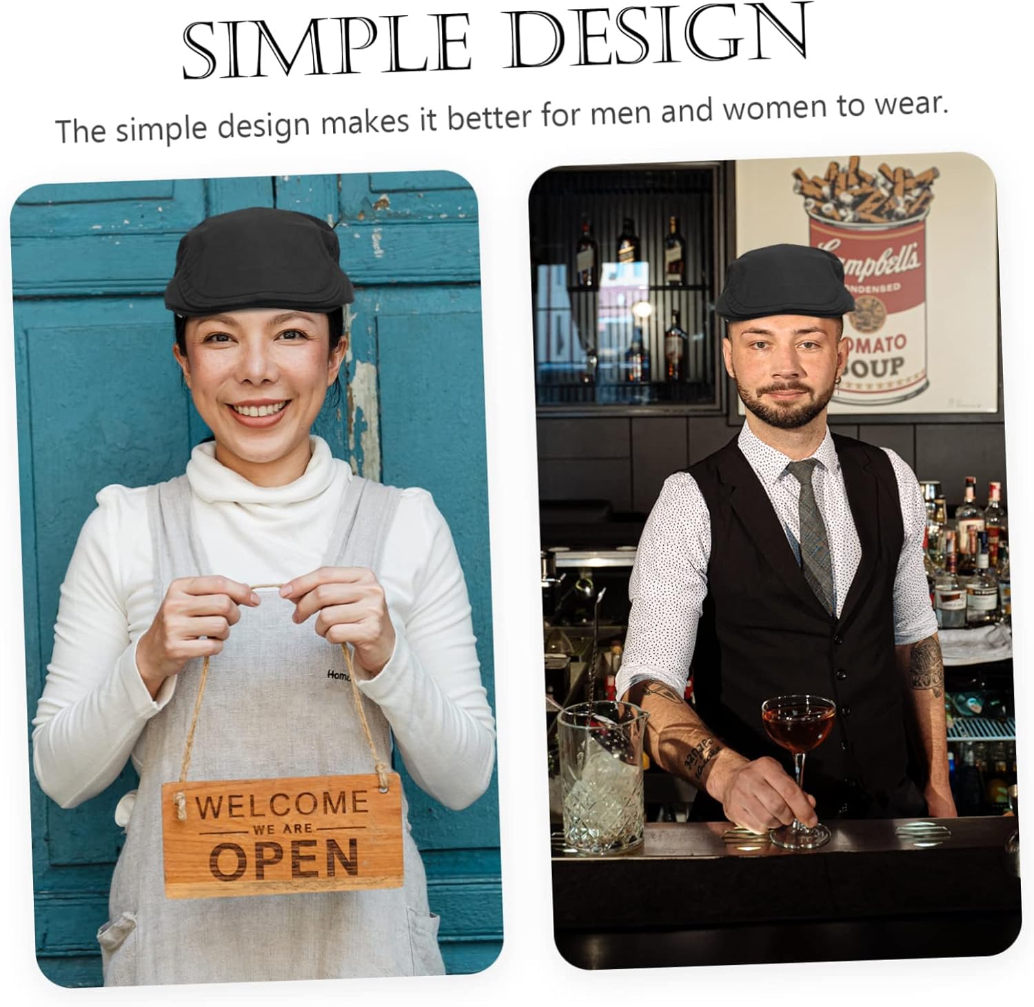 1pc Work Beret Kitchen Cap Chef Turban Chef Skull Hat Men s Newsboy Caps Chef Hat Green