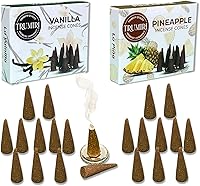 Vista 278 de TRUMIRI Incense Cones - Combo Pack of 20 Cone Incense - 10 Nag Champa + 10 Palo Santo - Insence Cones - Incense Cones Scented - Cone Incense Scents