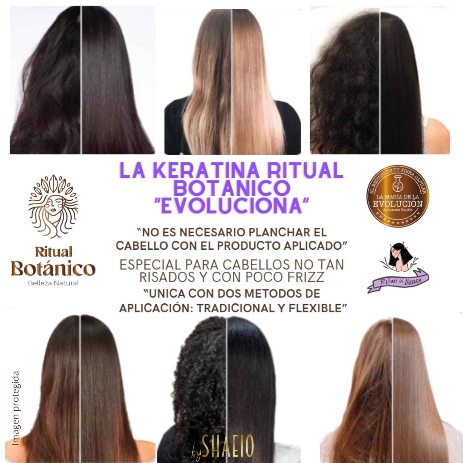 SHAEIO Ritual Botanico Organiczna kolumbijska keratynowa maska do włosów z 12 naturalnymi olejkami i aminokwasami