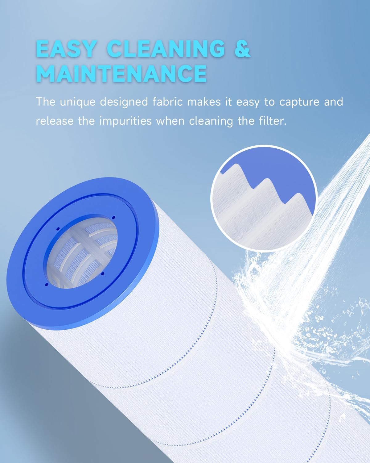 AQUALTRA Pool Filter Cartridges Compatible with PJAN115, CL460, CV460, C-7468, FC-0810, FC-6410, Ultral-A9, A0558000, R0554600, 115 sq. ft. Pool Filter, 27" x 7" 4 Pack - Image 8