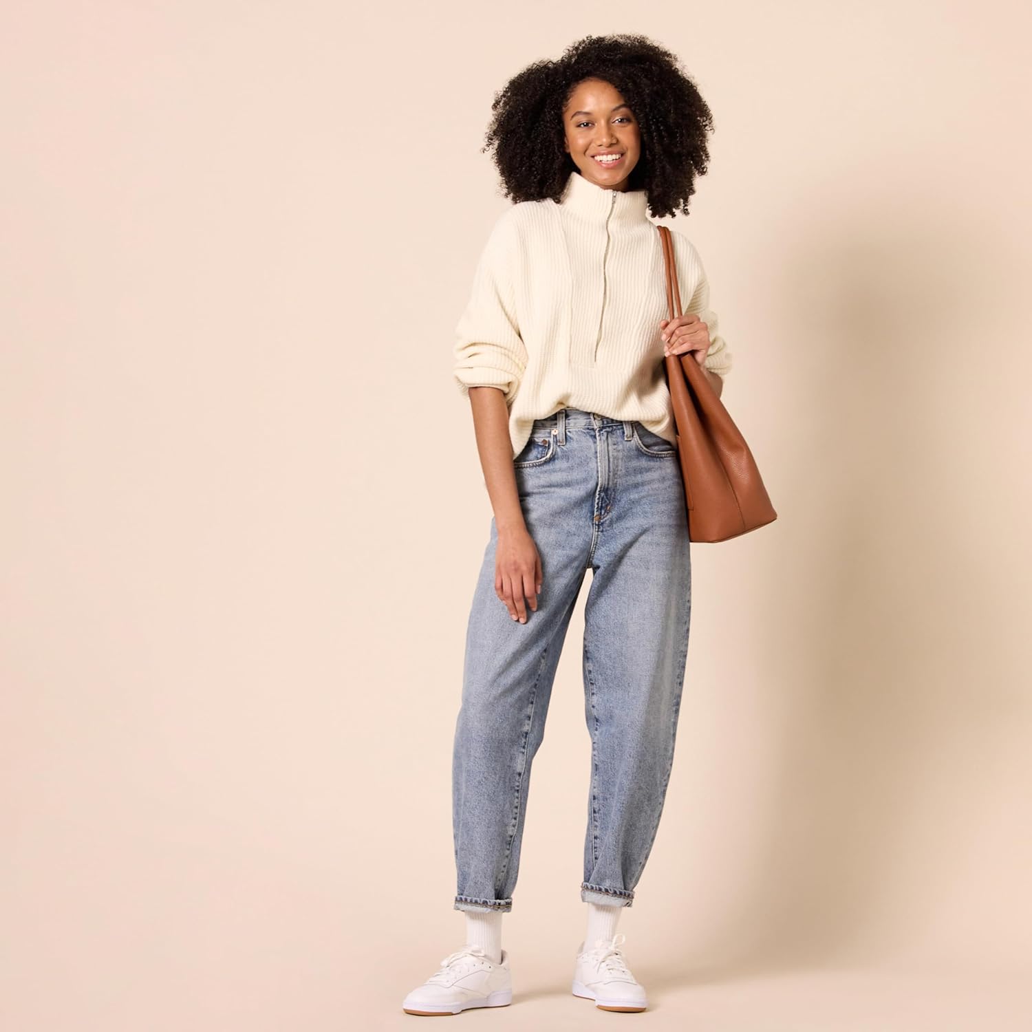 Amazon Essentials Women's Sweaters, Dressy Casual, Mid Gauge Stretch, Half Zip, Polo Collar - Image 5