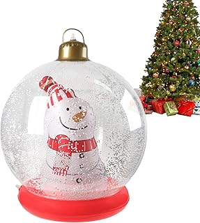 インフレータブル クリスマス ボール、クリスマス ブローアップ ボール | ビスタプリントインフレータブルクリスマスオーナメントボール,クリスマスの庭の装飾品雪だるまインフレータブルボール屋外の庭の芝生​​の装飾用