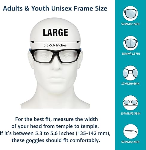 Miniatura 5 de BLUE CUT Gafas de protección deportiva, lentes antiniebla, gafas de seguridad para baloncesto y deportes al aire libre