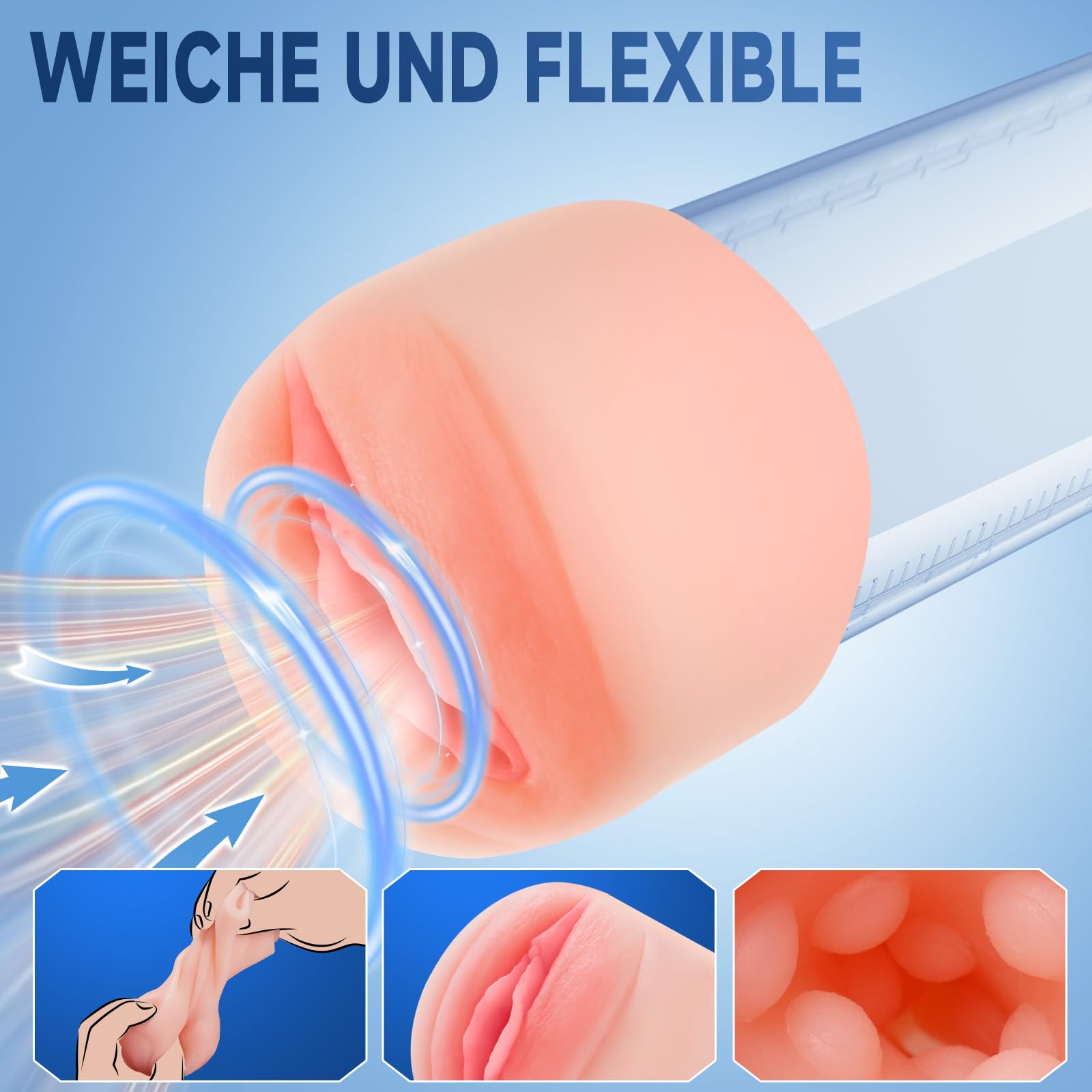 Tagnaff Pompe à Pénis Sextoyse Homme Masturbateurs masculins avec 9 D'aspiration&9 Modes Entraînement Masturbateur Sex Toys avec Anneaux, Ensemble de 7 7ièces