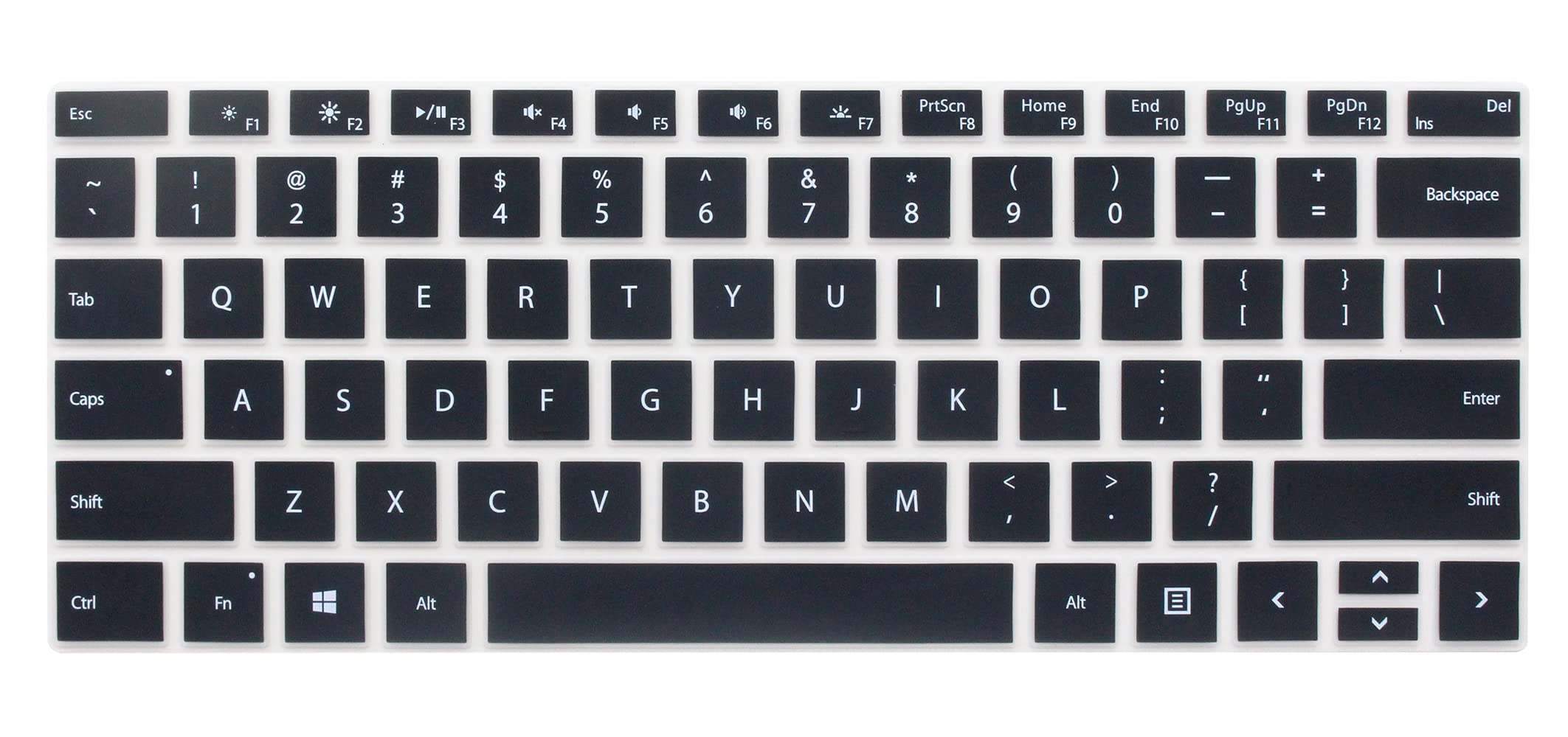 Silicone Keyboard Protective Skin Cover Compatible with 2019 Microsoft Surface Pro 7, 2016-2018 Surface Pro 4 / Pro 5 / Pro 6 (Black)-image-45