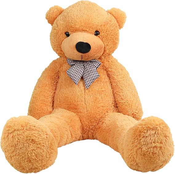47/55 inch Giant Teddy,Adorable and Cuddly Big Bear Stuffed Animal,Life Size Teddy Bear,Lifesize Stuffed Animal Doll,Classic Plush Decoration for Baby Shower,Birthday,Valentine Gift (Light Brewn)