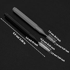 Patelai 100 Pieces Braces Brush for Cleaner Interdental Brush Toothpick Dental Tooth Flossing Head Oral Dental Hygiene Flosser Toothpick Cleaners Tooth Cleaning Tool (Black, Grey,Suitable Size)