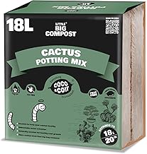 Coco & Coir Cactus Soil (18L) | Succulent Potting Mix | Peat-free Coir Cacti And Succulent Potting Mix | High Drainage Terrarium Soil With Nutrients