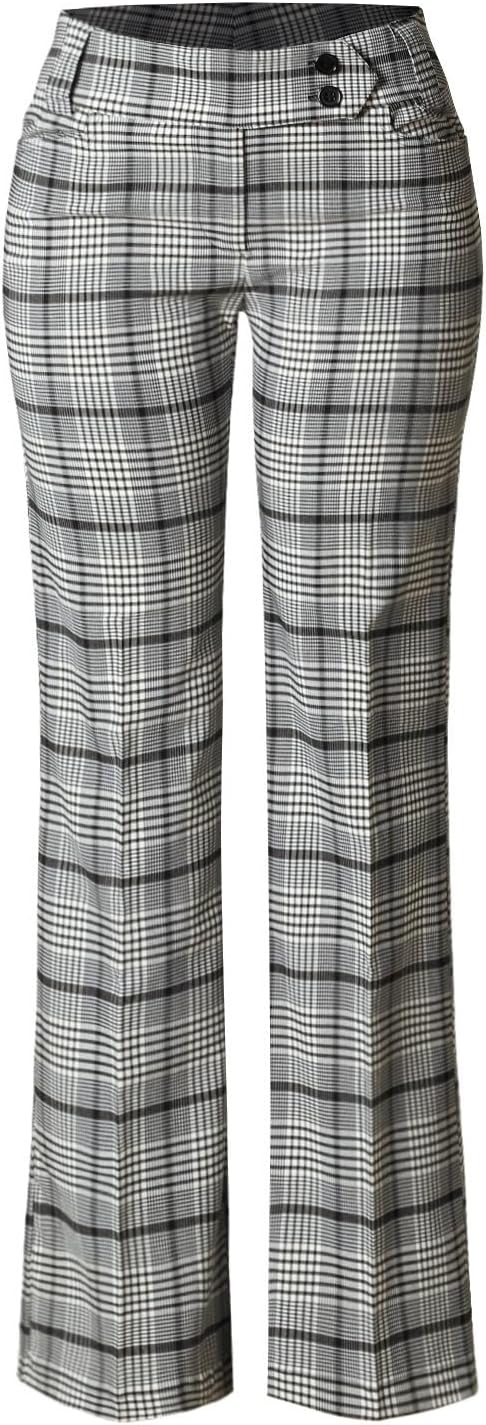 Design by Olivia Women's Ultra Stretch Comfy Millennium Bootcut Dress Pants Work Business Office Trousers