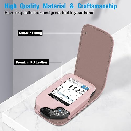 Miniatura 3 de Funda protectora de piel sintética para Freestyle Libre 3 2  Libre Reader, ligera, a prueba de golpes, funda de transporte para diabéticos con clip
