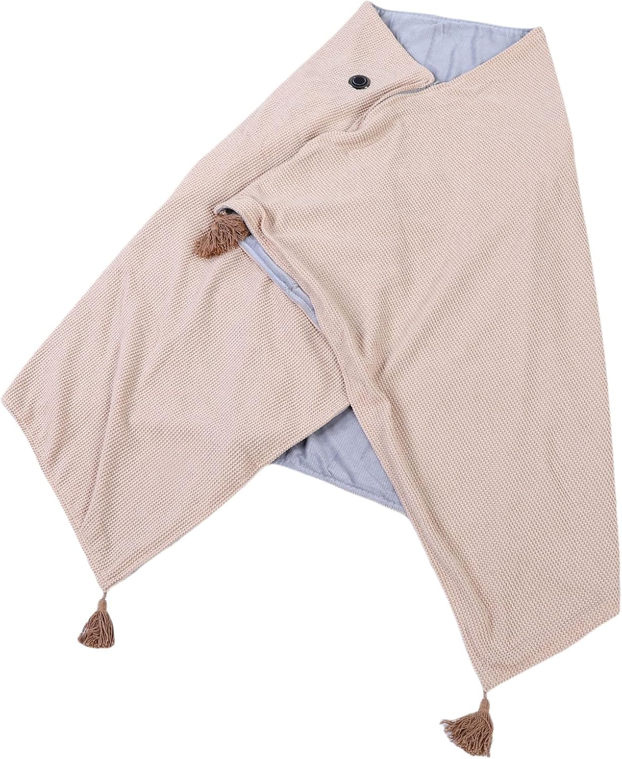 Heated Throw Blanket, USB Heated Shawl, 3 Temperature Settings, 9-Zone Even Heating for Home Office Travel