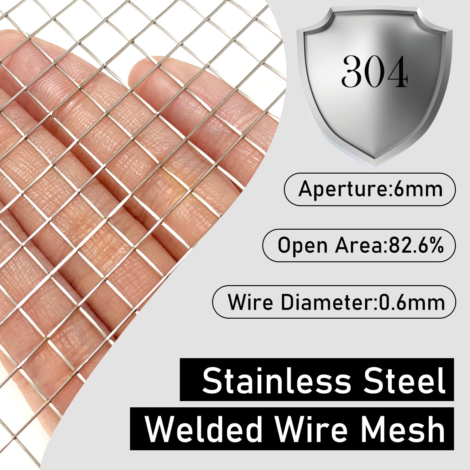Stainless Steel Welded Wire Mesh 1/4 Inch Completely Welded Hardware Cloth