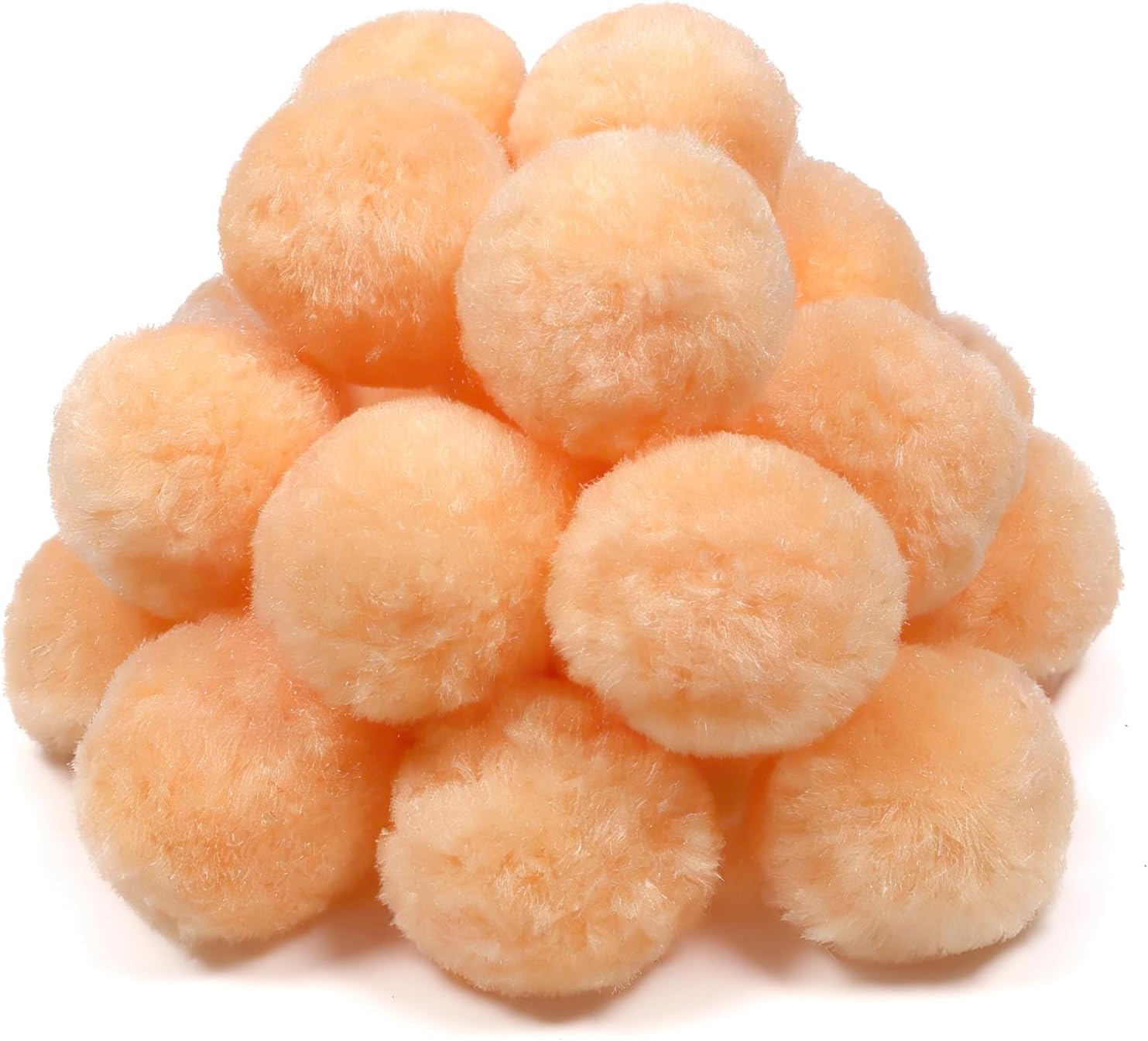 TOAOB 30pcs Large Pom Poms 2 Inch Light Orange Craft Fuzzy Pompoms Balls