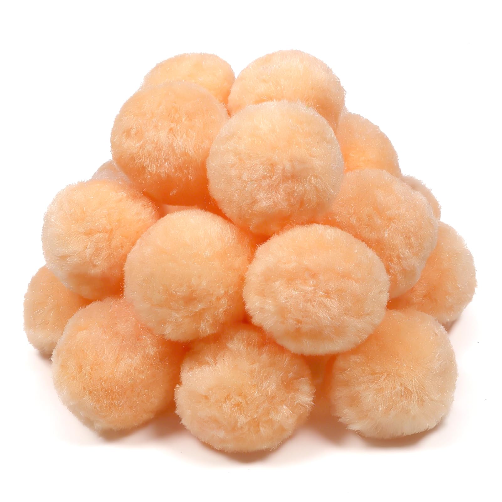 TOAOB 30pcs 5cm Large Pom Poms Balls Beige Fluffy Pompoms — image 1