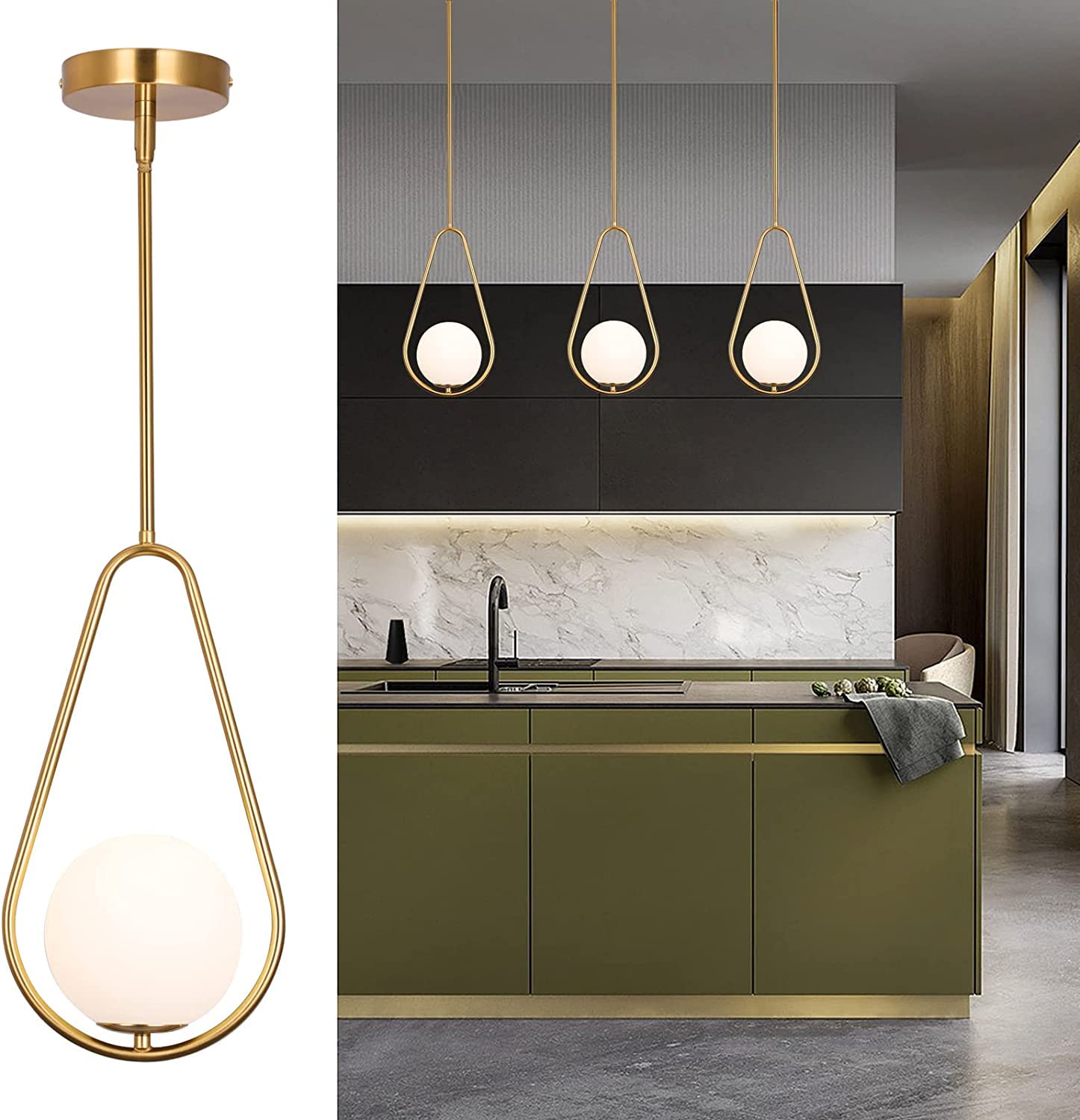 ONLINE GENERATION Modern Metal Chandelier Light Fixture, Hanging Ceiling Lights for Living Room, Pendant Lights for Home Decor Cafe Hotel, with E27 LED Bulb (Eye Drop Hanging LAMP) (B0D9KRW58V) Amazon Price History, Amazon Price Tracker