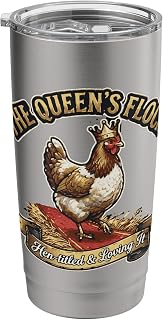 The Queens Flock Hen Titled And Loving It Funny Stainless Steel Insulated Tumbler