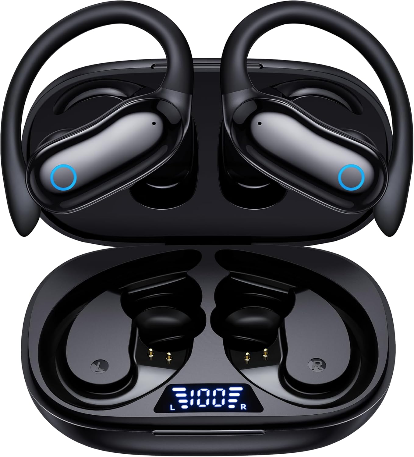 Ear Buds Active Noise Cancelling Wireless Earbuds Live Ai Translation Bluetooth Headphones Waterproof LED Battery Display Stereo Bass Earphones with Earhooks Microphone Stereo Bass for Android Phone Ear Buds Active Noise Cancelling Wireless Earbuds Live Ai Translation Bluetooth Headphones Waterproof LED Battery Display Stereo Bass Earphones with Earhooks Microphone Stereo Bass for Android Phone