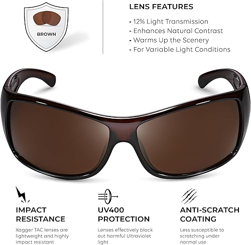 Miniatura 9 de Xagger Gafas de sol deportivas polarizadas para hombre con montura TR90