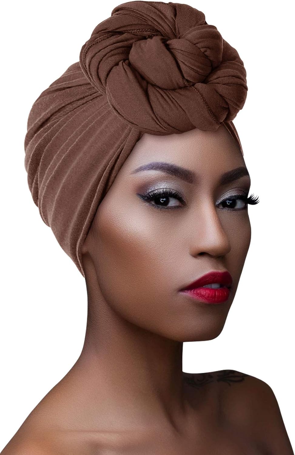 HOMELEX Head Wraps Turbans Stretch Jersey Knit Headwraps Wrap Turban Scarf Tie for Women - Image 6