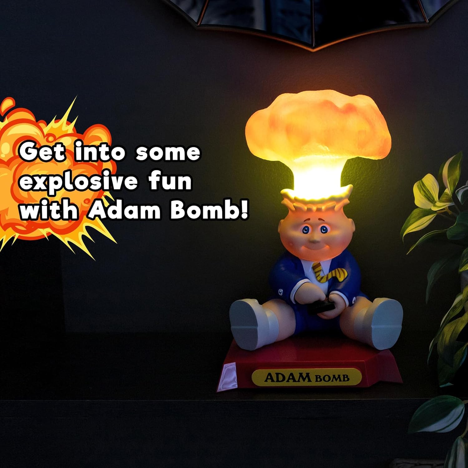 Toynk Garbage Pail Kids Adam Bomb Figural Mood Light, Nightstand Table Lamp | 10 Inches Tall