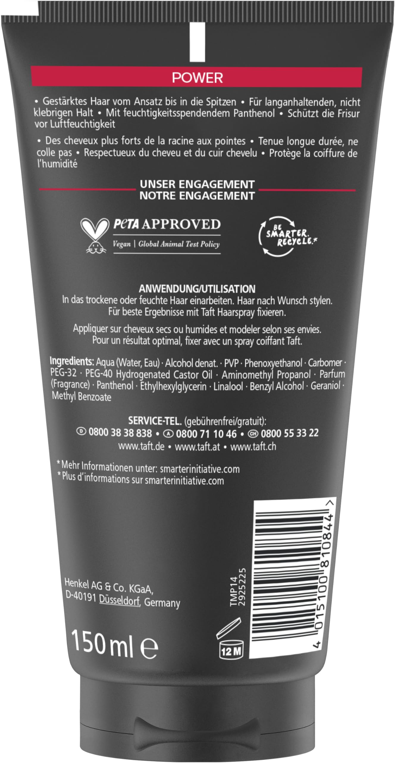 Taft Schwarzkopf Power Żel do Włosów, 150 ml