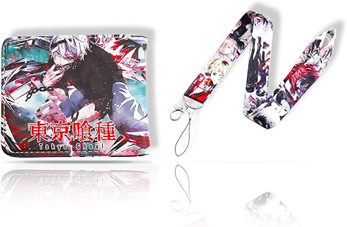 Anime Tokyo Ghoul - Cartera de piel con cordón Tokio Ghoul
