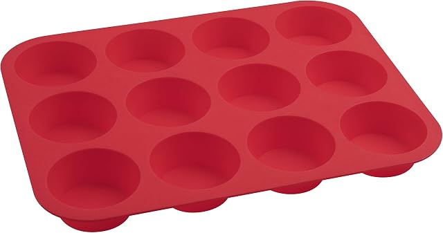 Dr. Oetker Forma do muffinek, 12 sztuk, 34 x 26 x 3 cm, silikonowa forma do muffinek, forma do pieczenia z wysokiej jakości silikonu platynowego, forma z właściwościami nieprzywierającymi (kolor: