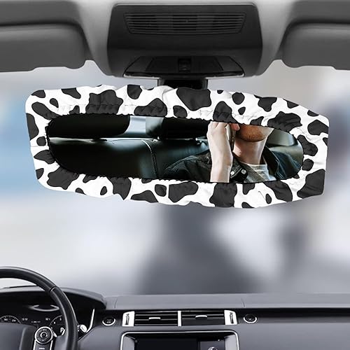 Miniatura 8 de HUISEFOR Funda de espejo retrovisor para automóvil, con estampado de vaca, accesorios para el espejo retrovisor interior para mujer, protector