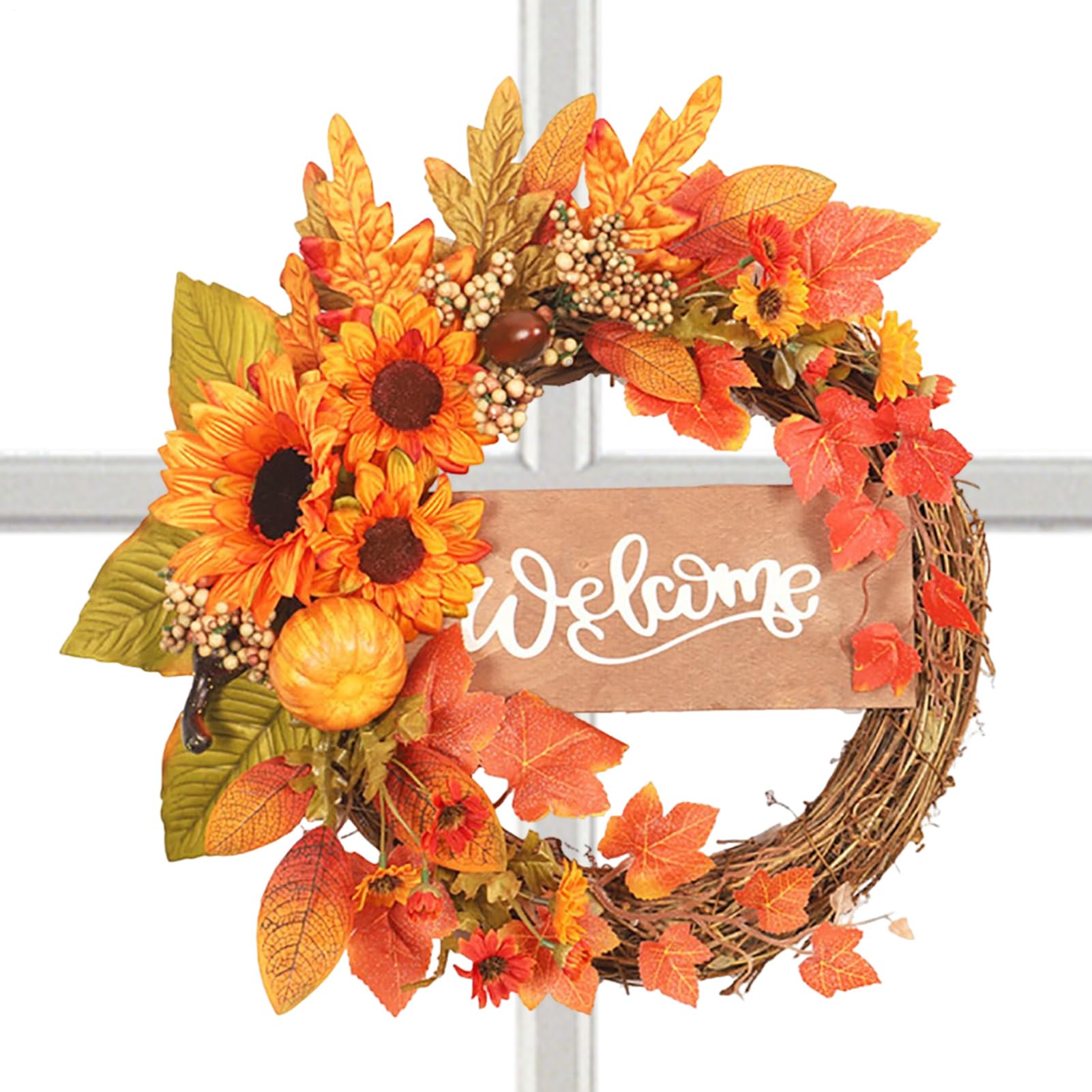 Couronne automnale de porte pour magnifier votre entrée lors de la fête des moissons