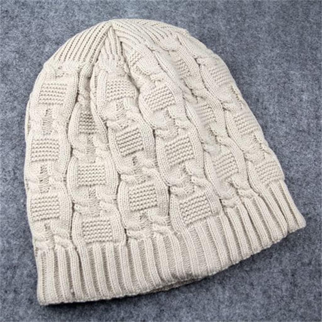 Clothing Winter Beanie Knitted Headwear Soft Hat Thick Warm Men's and Women's Casual