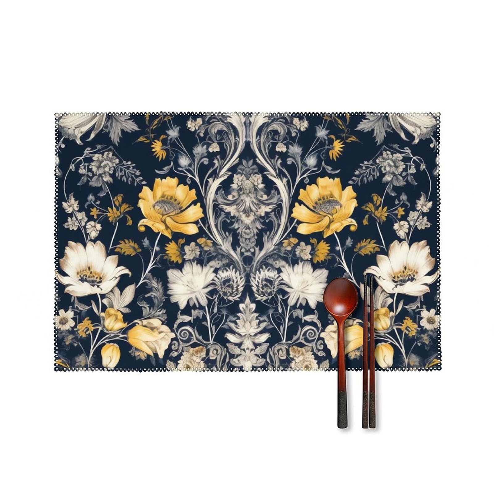 Sets de table motif floral lot de 4 pour une décoration de table printanière