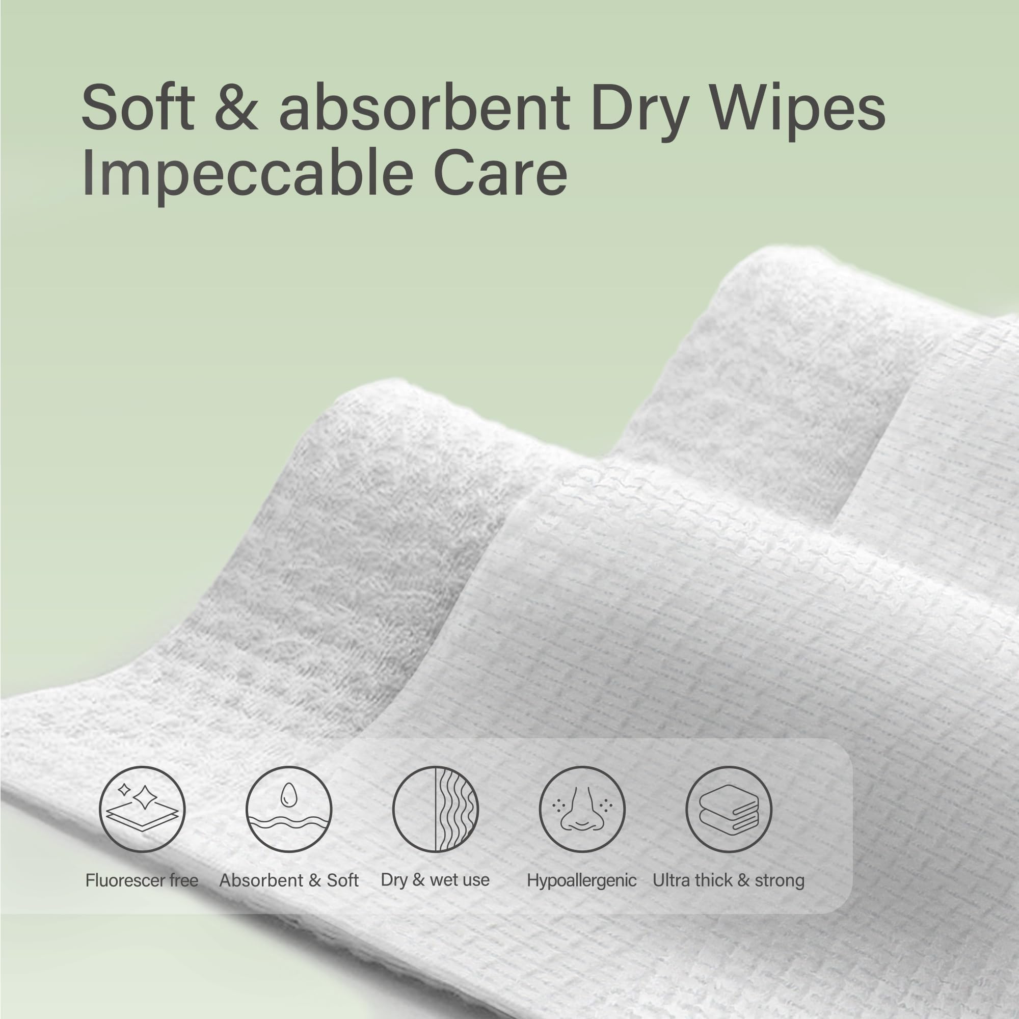 Unifree Toallas faciales I Towelettes I Toallitas secas I Removedor de maquillaje I Clean pañuelos faciales en caja, tamaño grande 11.8 x 9.8 pulgadas, 50 unidades por caja, paquete económico de 4